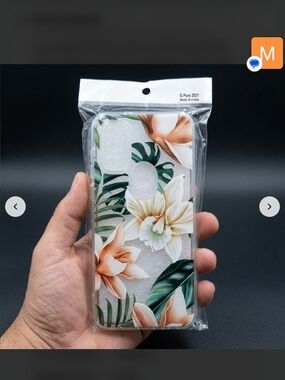 Floral Clear Phone Case For Moto G Pure 2021